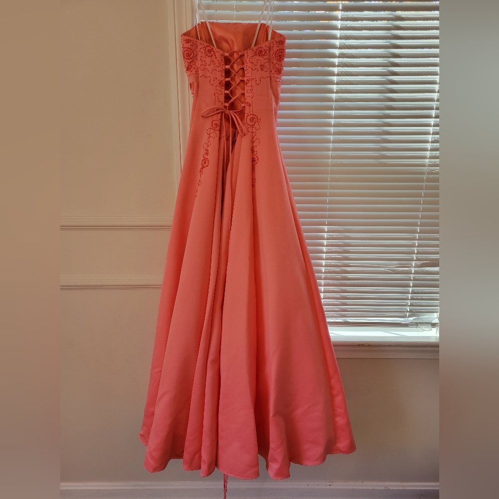 Coral Prom Dress - Picture 4 of 7
